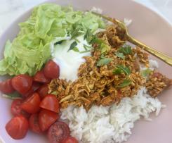 Risotto z szarpanym indykiem