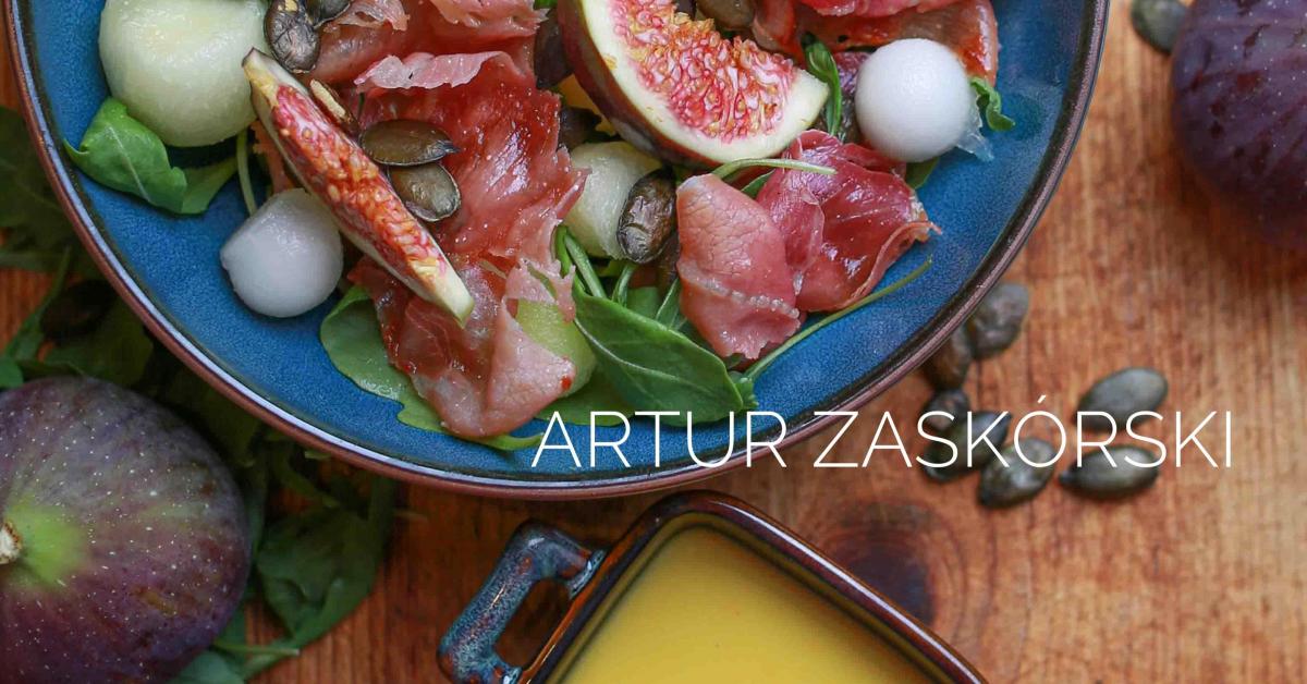 SAŁATKA PROSCIUTTO Z VINEGRETTEM CYTRYNOWYM jest to przepis stworzony przez użytkownika Artur pl